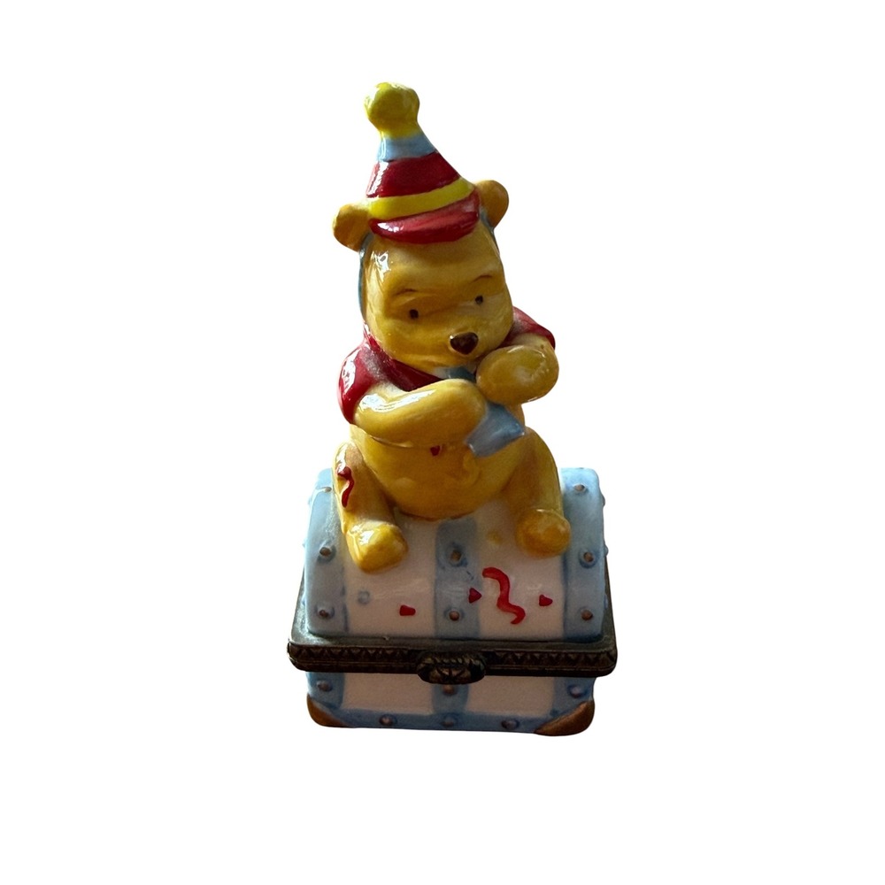 Midwest Disney Winnie the Pooh January Calendar Hinged Trinket Box New Years